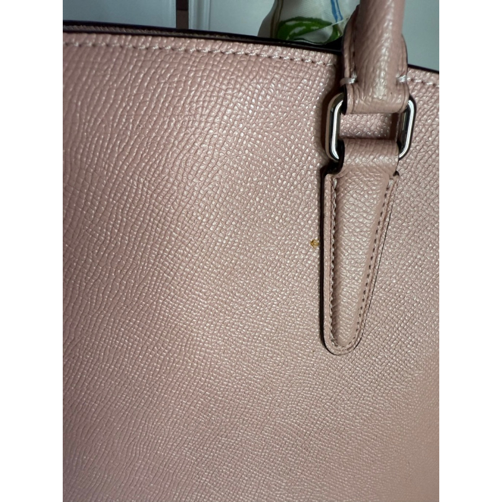 Women's Coach Pink Pebbled Leather Satchel Bag One Size - Picture 13 of 14